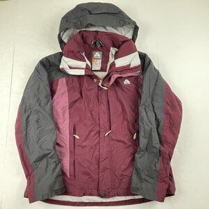 Nike ACG 3 Outer Layer Windbreaker Jacket Women’s S Zip Off Hood Purple Navy